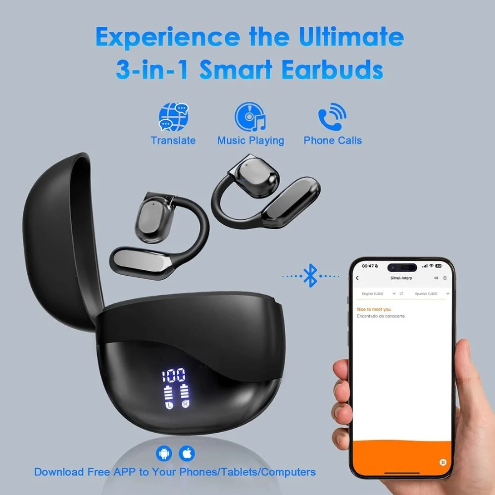 Wireless Earbuds Ai Translation Bluetooth Noise-Canceling - Image 3
